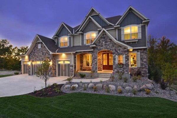 James Hardie Siding On A Home At Night